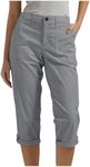 Cargo Capris with Pockets for Women Summer Elastic Waist Straight Leg Capri Pants Lightweight Comfy Outdoor Pants