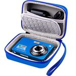 COMECASE Polyurethane Carrying & Protective Case For Digital Camera, Abergbest 21 Mega Pixels 2.7" Lcd Rechargeable Hd/Canon Powershot Elph 180/190 / Sony Dscw800 / Dscw830 Cameras For Travel - Blue