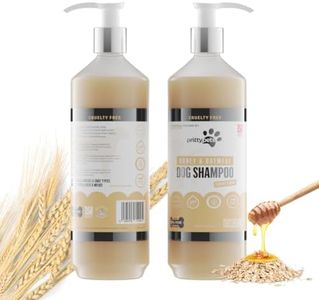 Oatmeal Dog Shampoo PRITTY PETS Oatmeal Shampoo for Dogs - Professional PH Balanced, Cruelty Free, Silicone & Paraban Free, Puppy Friendly Dog Grooming Shampoo - Made in the UK (500ml with Pump)