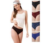 Rupa Jon Ashwarya Printed Panties for Women | 100% Cotton Fabric | Anti-Bacterial Printed Briefs for Women | Women Innerwear Pack of 5