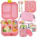 wiwens Bento Lunch Box for Kids wit