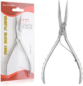 Fish Bone Pliers/Tweezers Stainless Steel Washable (Silver)