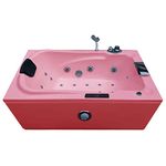 Madonna Bonn 4.5 ft. Fully Loaded Combi-Massage Bathtub with Online Heater, Underwater LED lights, Audio System and Digital Control Panel - Pink