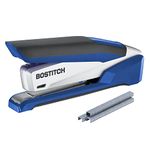 PaperPro inPOWER+28 Executive Stapler - 3 in 1 Stapler - One Finger, No Effort, Spring Powered Stapler, Blue/Silver (1118)