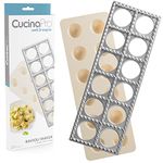 Ravioli Maker by Cucina Pro - Includes Tray and Press - Makes 12 Raviolis at a time