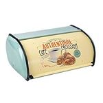 MAGIIN Roll Top Bread box, Metal Bread Box with Roll Top Lid, 32cm/12.6 inch Kitchen Storage Box for Bread Fruit Kitchen Hotel Party