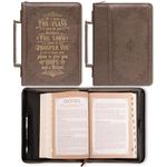 Taupe Faux Leather Classic Bible Cover | I Know The Plans - Jeremiah 29:11 | Bible Case Book Cover for Men/Women, Large