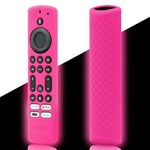 Case for Amaz0n Toshiba/Insignia 2020-2021 Remote Control Cover, Pink Silicone Protector Anti-Slip Skin Sleeve Glow in Dark for Women Girl - LEFXMOPHY