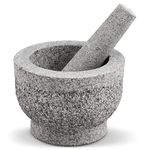 Cole & Mason Langley Pestle and Mortar Set, Solid Granite, Spice Grinder/Herb Grinder, 15cm, H112128