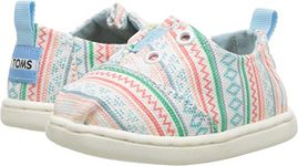 TOMS Tiny Lumin Canvas Printed Sneaker, 8 Toddler UK, Multi Ethnic Tribal