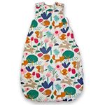 TuddyBuddy Baby Cotton Wearable Quilted Sleeping Bag Blanket 1.5 Tog with 2 Way Zipper Closure | Ideal for Babies & Kids Hypoallergenic Fabrics | (Animal Kigdom - White, 6-18 Months)