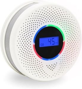 10-Year Battery Wireless Interconnected Smoke and Carbon Monoxide Detector, Smart Interlink Smoke CO Alarm with Digital Display, Fire and CO Combo Alarm for Home (1 Pack)