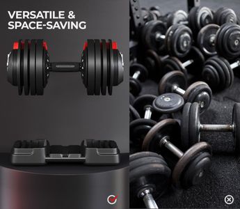 Yaheetech Adjustable Dumbbell Set, 24kg – Home Strength Training