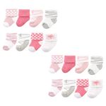 Luvable Friends Baby Girls Unisex Newborn Terry Socks, Ballet 16-Piece, 6-12 Months, (Pack of 16)