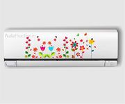 Wall Attraction Cute Flowers Air Conditioner Sticker AC Sticker Bedroom Sticker (Vinyl, Standard Size, Multicolour)