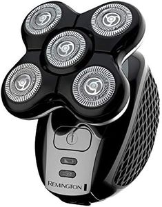 Remington Electric Head Shaver for Bald Men (5 Cutting Heads, Skin Close Results (0.2mm), Waterproof, Detail Trimmer, 50-Minute Runtime, Easy Clean Hair Pocket, Travel Pouch) XR1501