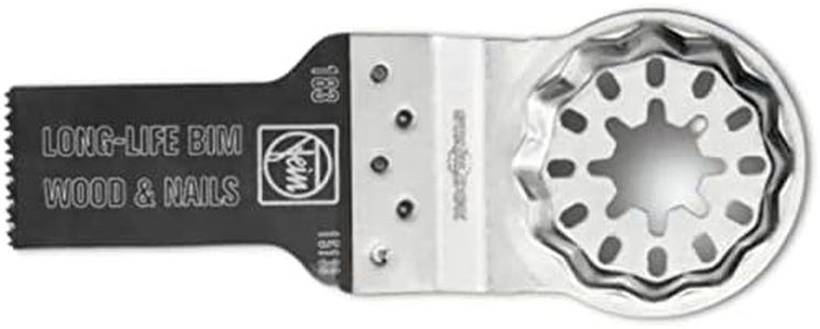 Fein StarLock E-Cut Long-Life Oscillating Saw Blade - Short Very Narrow Shape 3/4" Width for All Woods, Drywall and Plastics - Fits Most Multitools - 3-Pack - 63502183270