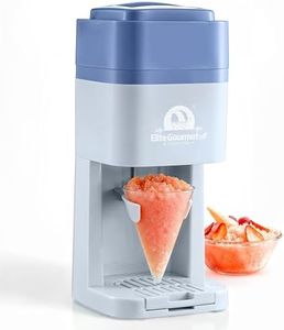 Elite Gourmet Snow Cone & Shaved Ice Maker, ESI2215P, Refreshing Slushies, Margaritas, Boba Drinks, Snow Cone & Holder and Ice Mold, Use Cubed & Bagged Ice, Stainless Steel Shaving Blade, Periwinkle