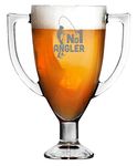 No 1 Angler Fishing Trophy Pint Glass – Unique Styled Beer Glass – Pint Glass – Easy to Carry and Store –Ideal for A Fishing Fan – Perfect for Every Occasion