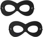 AIMIKE 2Pcs Superhero Masks, Black 