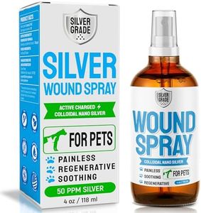 Wound Spray for Pets ● Colloidal Silver Wound and Skin Care for Dogs & Cats ● Helps with Rashes, Hot Spots, Itch, Scratching, Skin Irritation, Bites & Burns ● Safe if Licked (4 Oz, Wound Spray)