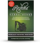 Reshma Beauty 30 Minute Henna Hair Color | Infused with Natural Herbs, For Soft Shiny Hair | Henna Hair Color/Dye, 100% Gray Coverage | Semi Permanent | Ayurveda Hair Products (Black, Pack Of 1)