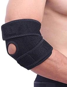 TIMA Neoprene Elbow Support Brace,Adjustable Tennis Elbow Support Brace,Great For Sprained Elbows,Tendonitis,Arthritis,Basketball,Baseball,Golfer'S Elbow Provides Support&Ease Pains(Black),One Size