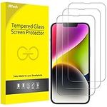 JETech Full Coverage Screen Protector for iPhone 14 Plus 6.7-Inch, 9H Tempered Glass Film Case-Friendly, HD Clear, 3-Pack