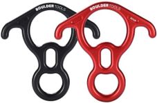 Boulder Tools Descender Rappelling Gear - for Rescue Equipment, Rock Climbing, Ziplining, and Aerial Dance - Large Bent-Ear Belaying Device - Lightweight and Easy-to-Carry - Made with Aluminum