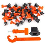 CATSON 50 PCS Tile Leveling System Kit Tile Leveling Clip for Floor Wall Tiles Reusable Tile Levelling Tools multicolour