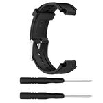 AWADUO For Garmin Forerunner 25(Women's) Replacement Band, Replacement Silicone Wrist Band Strap For Garmin Forerunner 25 Small Watch, Soft And Durable (Silicone Black)