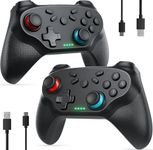 Wireless for Nintendo Switch Controller, for Switch 2/1 Lite/OLED/PC/Android/IOS, for Switch Controllers with, Dual Vibration, Screenshot Function, Bluetooth, Turbo Function 2 Pack
