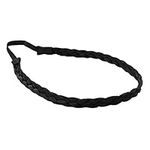 Beaupretty Women's Fashion Headbands Braided Headband Classic Chunky Wide Braids Elastic Plaited Hairpiece Decorative Hair Band Hair Accessory for Women (Black) Womens Fashion Headbands