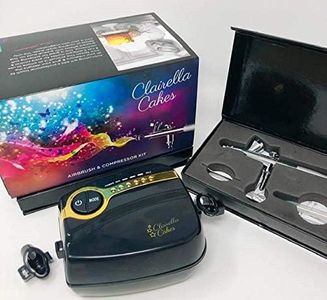 Clairella Cakes Airbrush Kit for Cake & Cookie Decoration - with 5 Speed Settings by Award Winning