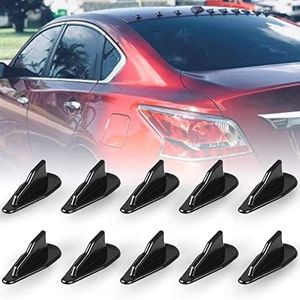 Alpha racing Air Vortex Generator Diffuser Shark Fin 10pcs Set Kit for Spoiler Roof Wing black
