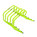 SAS SPORTS Agility Training Hurdle for Track & Fields Set of 6 Fluorescent Green with Carry Strap -9 Inch