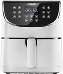 COSORI Air Fryer 5.8 QT XL(100 Recipes) Air Fryer Oven, One Touch Screen with 13 Cooking Functions, Preheat & Shake Reminder, Rack&5 Skewers, White