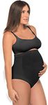 ANNETTE Women's Soft and Seamless Full Coverage Pregnancy Panty, Black, S