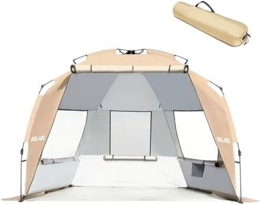 Golabs BT1 Pop up Beach Tent for 3 Person, 1-Min Setup by Pre-Attached Pole