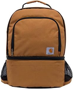 Carhartt Unisex Insulated Two Compartment 24-Can Cooler Backpack Brown One Size