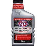 STP High Mileage Oil Treatment + Stop Leak Engine Oil Additive, 15 fl oz, Contains ZDDP Anti-Wear Agent to Fight Friction, Rejuvenates Seals and Gaskets, Stops Leaks