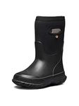 BOGS Grasp Kids Waterproof Insulated All Weather Rain Boots Mud Boots I For Snow, Rain, Winter, Mud and Cold Weather for Toddlers, Girls, Boys, Unisex, Black, 4 Big Kid