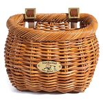 Nantucket Bike Basket Co Cisco Collection Classic/Tapered Bicycle Basket (Tan,11.5 x 9.5" x 9.5")