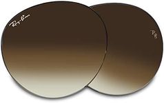 Ray-Ban Original ROUND METAL RB3447 Replacement Lenses + BUNDLE with Designer iWear Eyewear Kit (Clear Gradient Brown, 50)