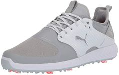 Puma Men's Ignite Pwradapt Caged Golf Shoe, Gray Violet-Puma Silver-Peacoat, 8 Wide