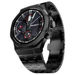 Fire-Boltt Royale Luxury Stainless Steel Smart Watch 1.43” AMOLED Display, Always On Display, 750 NITS Peak Brightness 466 * 466 px Resolution. Bluetooth Calling, IP67, 75Hz Refresh Rate (Black)