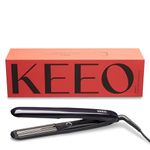 KEEO Hair - Hair Straighteners for Women. 50% Less Tension. New Patented Protective Air Gap & Contoured Plates for Healthier Hair, 190° C Heat. Effortless, Silky Glide - Zero Clamp, Pull and Sizzle.