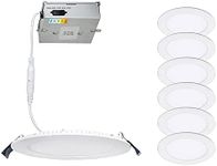 WAC Lighting, Lotos 4in LED Round 5-CCT Selectable 2700K-3000K-3500K-4000K-5000K Recessed Kit in White (Pack of 6)