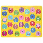 Peppa Pig Alphabet Childrens Placemat - Wipeable - Reuseable, Yellow, One Size