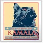 CafePress Cat Ladies for Kamala V1 Square Bumper Sticker Car Decal